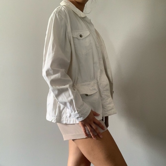 Eddie Bauer white short soft shell wind jacket womans size XXL 100% cotton - Picture 3 of 15